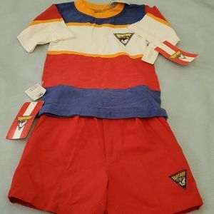 New Vintage Bugle Boy 2 Piece tshirt & Shorts